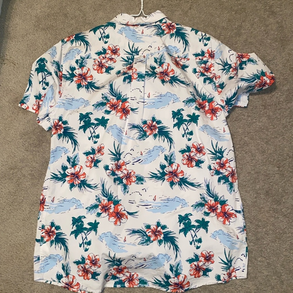 Floral button down men shirt